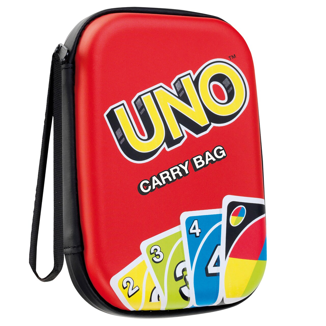 UNO Carry Bag - Card Game Accessory, 6.1 x 4.3", Waterproof Zip Case w/ Strap, Organize & Protect Cards, Travel & Storage, Game Not Included, Kids 3+